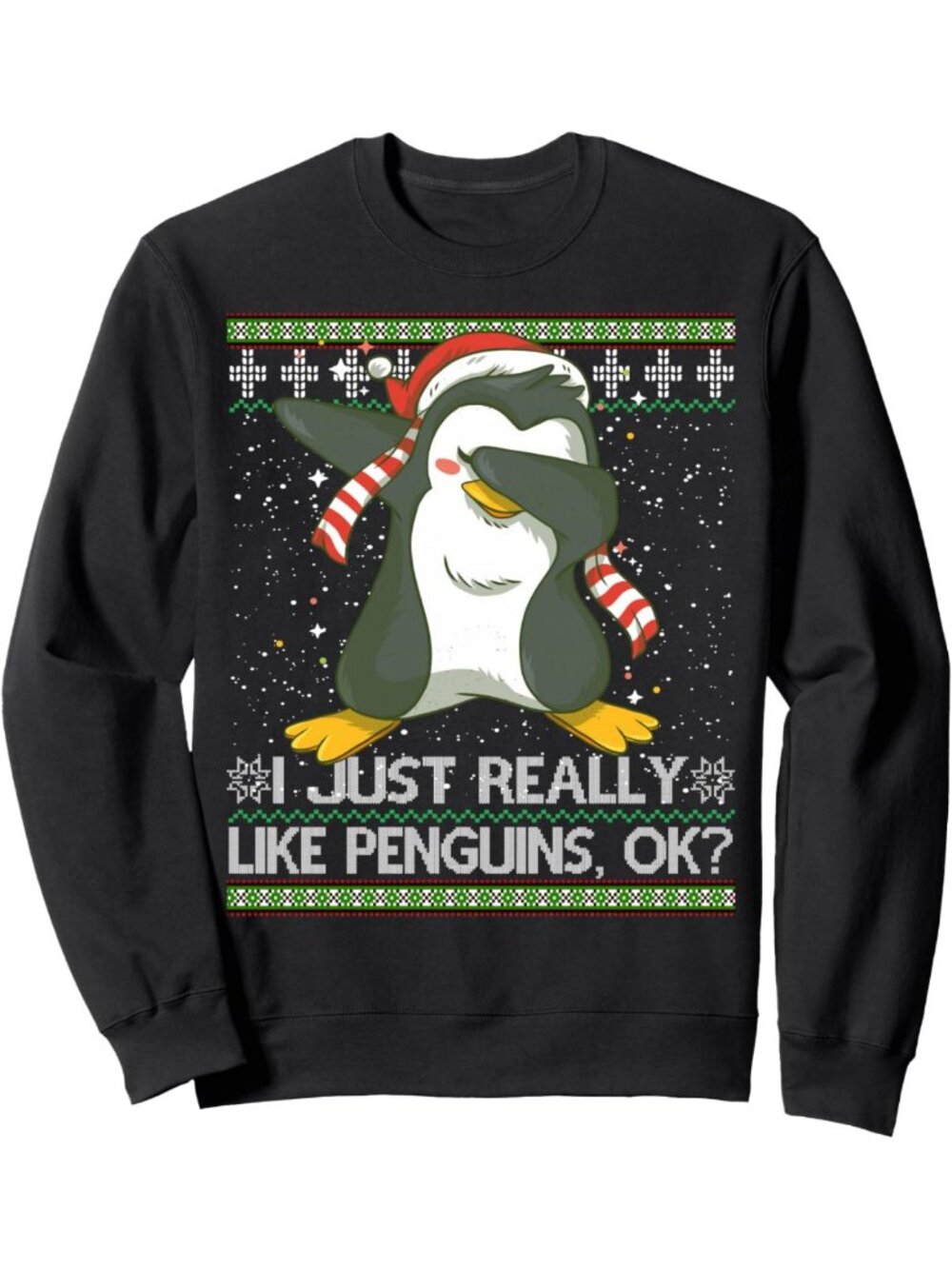 Cute Penguin Sweatshirt | Ugly Christmas Sweater | Fun Holiday Apparel